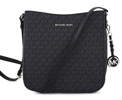 michael kors black jet set messenger bag